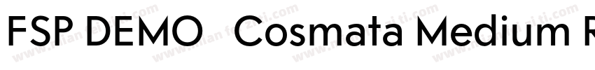 FSP DEMO   Cosmata Medium Regular字体转换